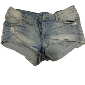 Divided H&M ripped light denim shorts